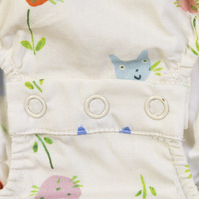 Baby Kia Ruffle Bubble Romper, Cat Tulips - Rompers - 5