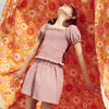 Julia Smocked Top, Pink Gingham - Blouses - 7 - thumbnail