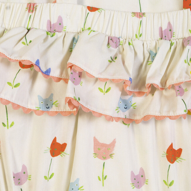 Baby Kia Ruffle Bubble Romper, Cat Tulips - Rompers - 6