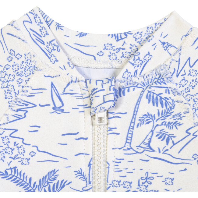 Baby Emory Rashguard Swimsuit, Seascape Toile - Rash Guards - 5