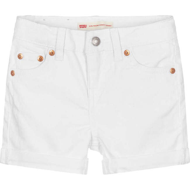 Soft Denim Toddler Shorts, White