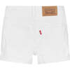 Soft Denim Toddler Shorts, White - Shorts - 2