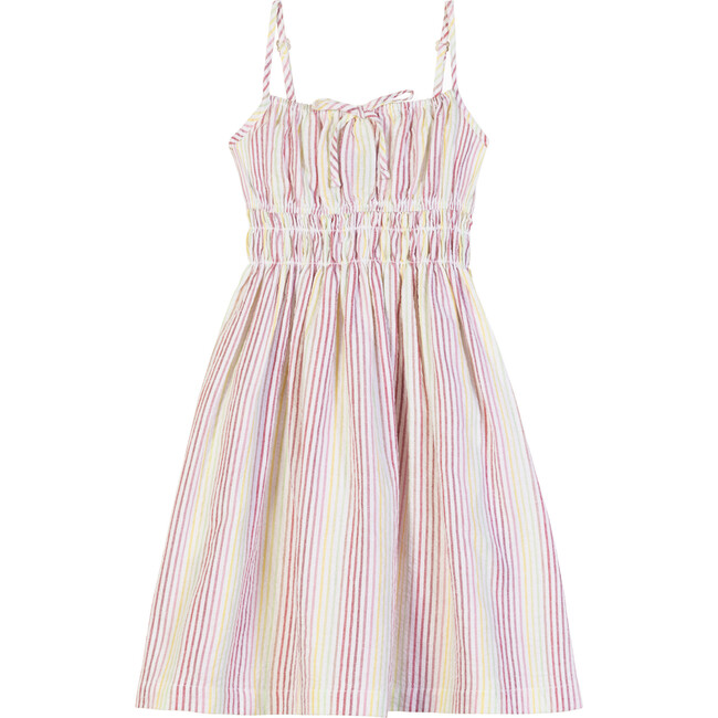 Claire Dress, Pink Multi Stripe - Dresses - 1