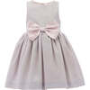 Altillo Glitter Bow Dress, Pink - Dresses - 1 - thumbnail