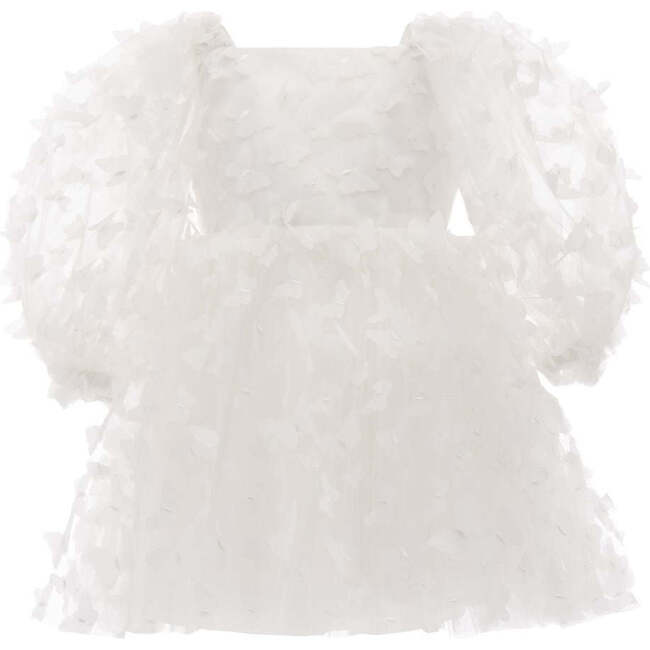 Bell Mariposa Dress, White - Dresses - 1