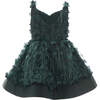 Ravine Floral Dress, Forest Green - Dresses - 2