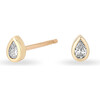 Women's Stacking Diamond Tiny Teardrop Posts - Earrings - 1 - thumbnail