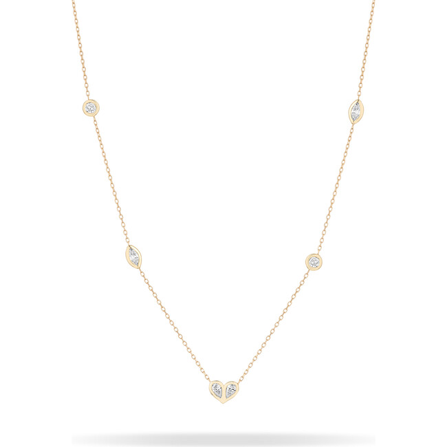 Women's Stacking Diamond Station Necklace