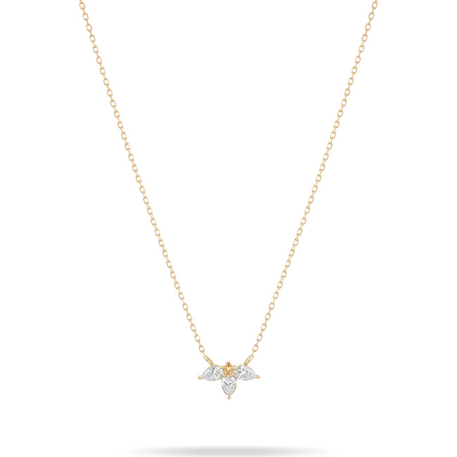 Women's Paris Diamond Half Flower Necklace