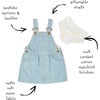 Pinafore Dress, Denim Unicorn - Dresses - 4