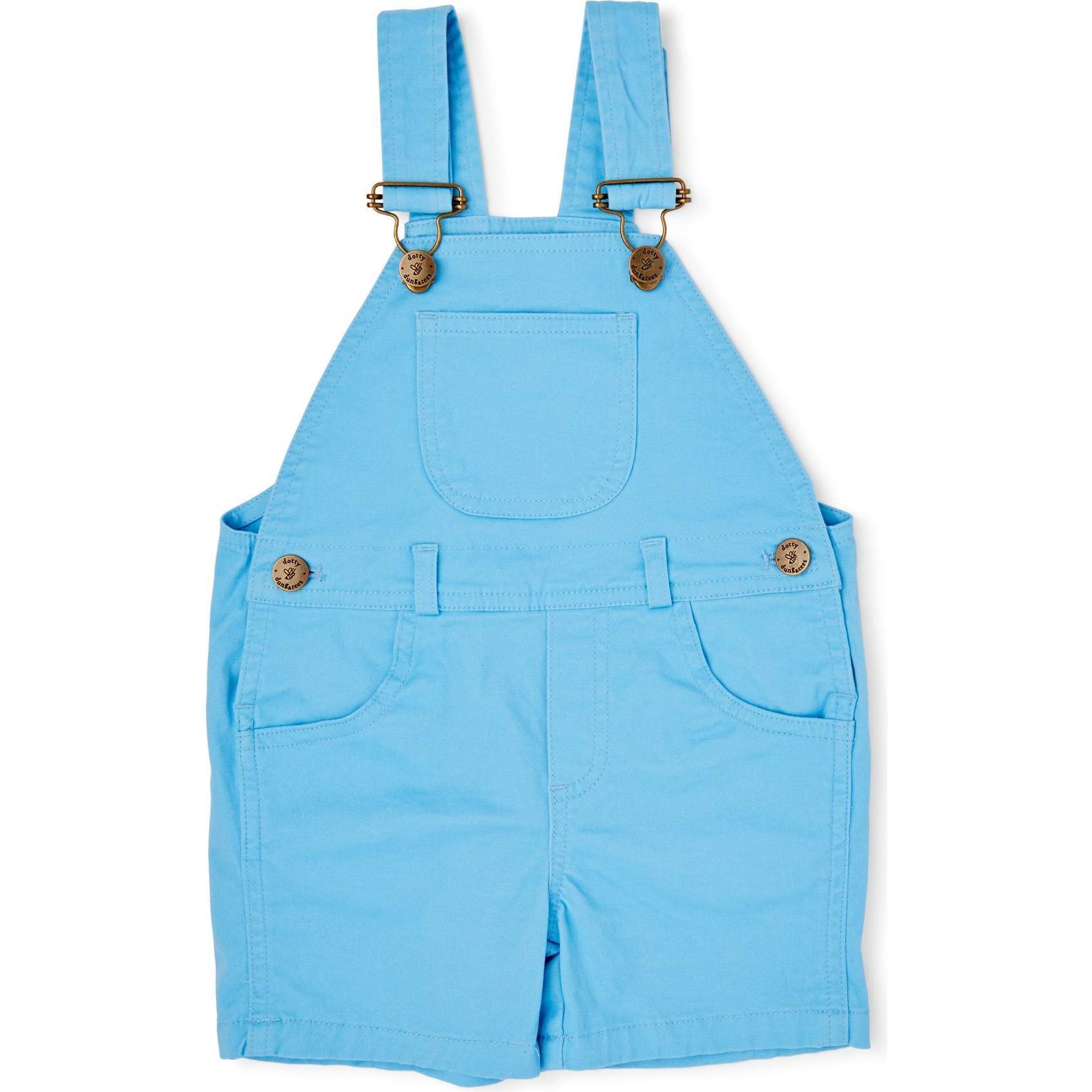 Overall Shorts, Sky Blue - Overalls - 1