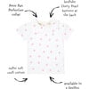 Short Sleeved Peter Pan T Shirt, Pink Heart - Blouses - 3