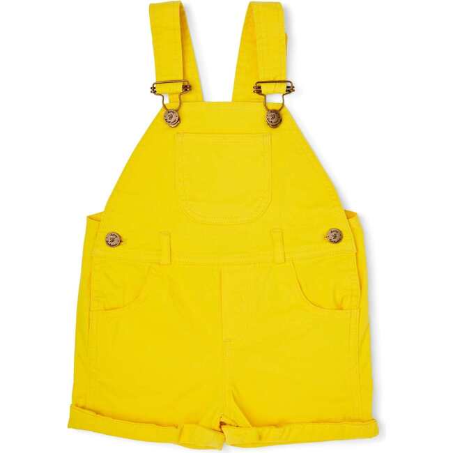 Overall Shorts, Sunshine Yellow - Overalls - 1 - zoom