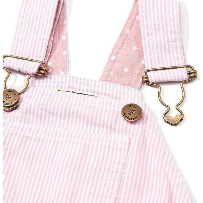 Stripe Pinafore Dress, Classic Pink - Dresses - 5