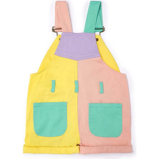 Overall Shorts, Pastel Colourblock - Shorts - 3