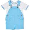 Overall Shorts, Sky Blue - Overalls - 3