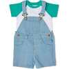 Overall Shorts, Pale Denim - Overalls - 3