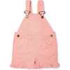 Frill Overall Shorts, Pink - Shorts - 1 - thumbnail