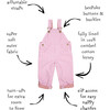 Stripe Overalls, Classic Pink - Overalls - 6