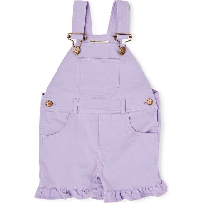 Frill Overall Shorts, Lilac