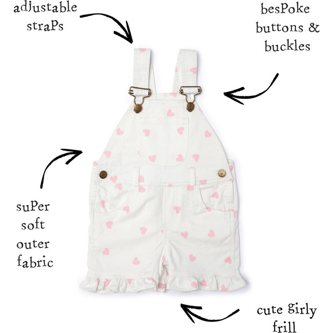Overall Shorts, Love Heart - Shorts - 6
