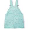Floral Overall Shorts, Mint - Overalls - 2