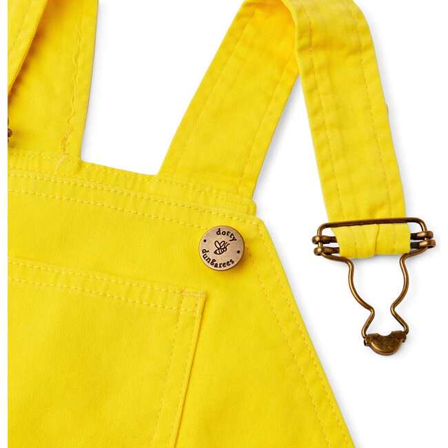 Overall Shorts, Sunshine Yellow - Overalls - 5