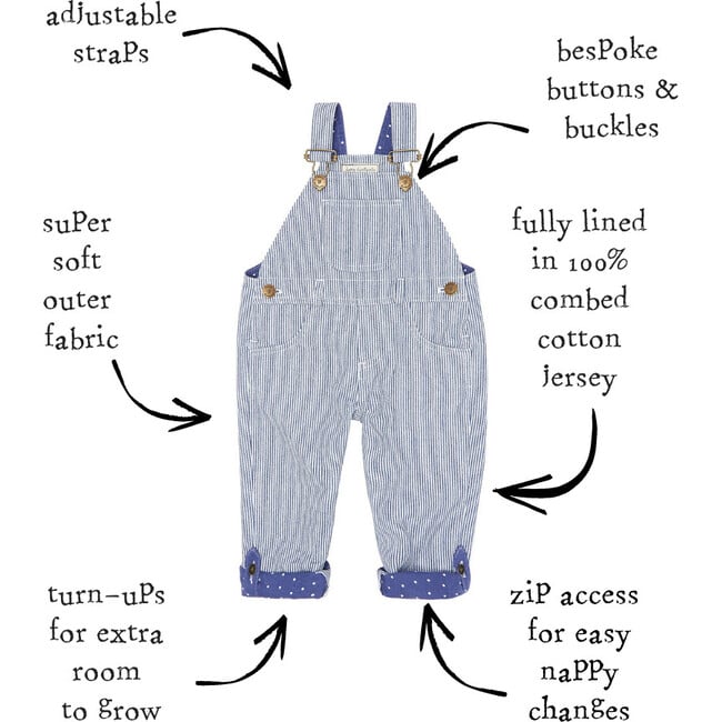 Stripe Overalls, Classic Otto - Overalls - 5