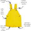 Overall Shorts, Sunshine Yellow - Overalls - 6
