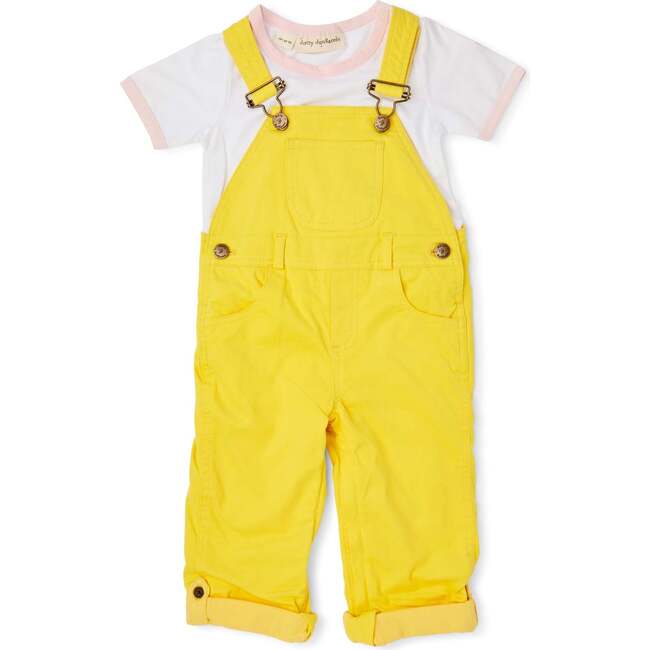 Denim Overalls, Sunshine Yellow - Overalls - 4