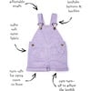 Floral Overall Shorts, Lilac - Overalls - 5