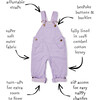 Denim Overalls, Lilac - Overalls - 5