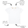 Short Sleeved Peter Pan T Shirt, White - Blouses - 3