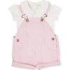 Stripe Overall Shorts, Classic Pink - Overalls - 3