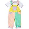Colorblock Overalls, Pastel - Overalls - 4 - thumbnail