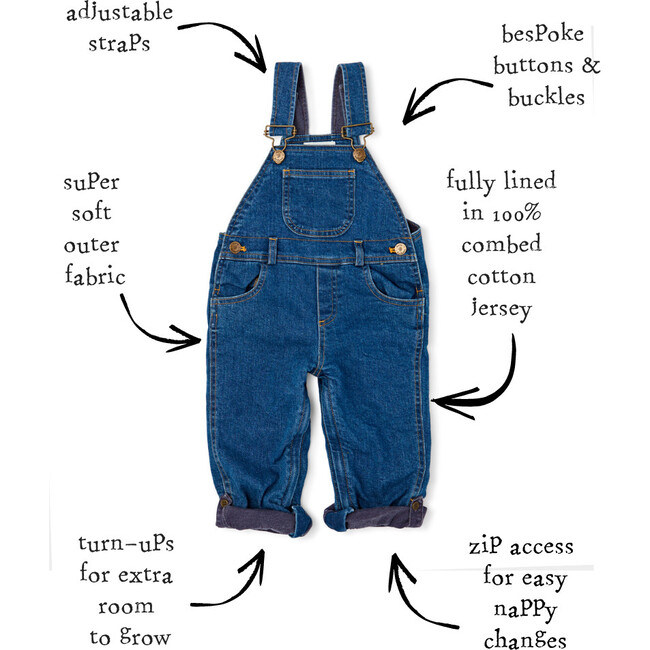 Denim Overalls, Classic Stonewash - Overalls - 6