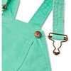 Denim Overall Shorts, Green - Overalls - 6