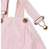 Stripe Overall Shorts, Classic Pink - Overalls - 6 - thumbnail