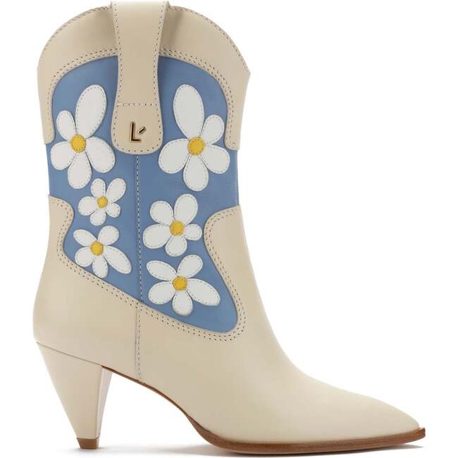Women's Thelma Boot, Ivory and Blue