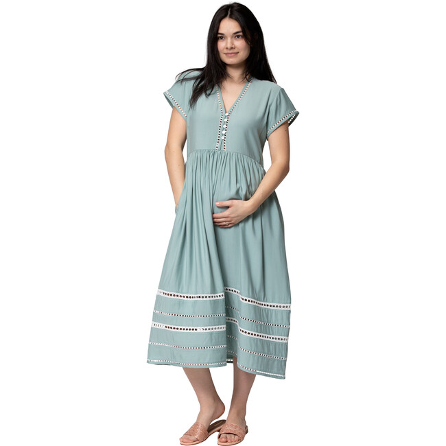Women's Delphi Dress, Sage Green - Dresses - 1