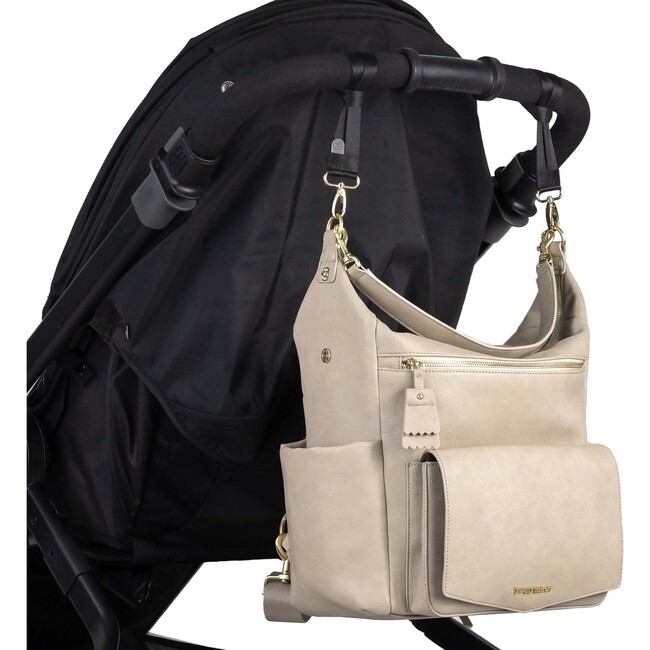 Peek A Boo Hobo Backpack, Latte - Diaper Bags - 5
