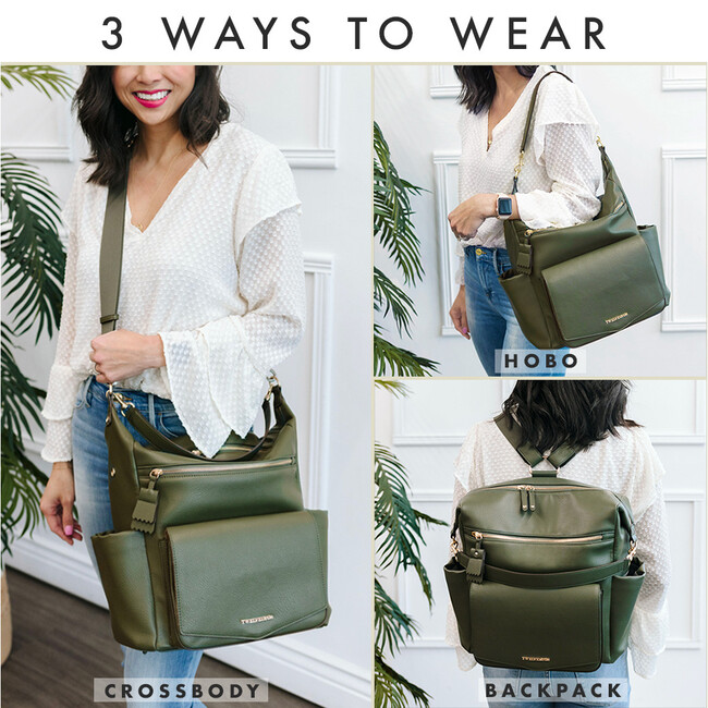 Peek A Boo Hobo Backpack, Tan - Diaper Bags - 11