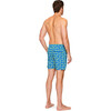 Men's Turtle Swim Shorts, Blue and Lime - Swim Trunks - 3