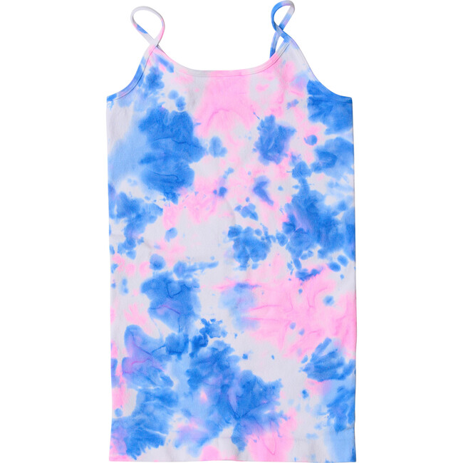 Watercolor Tie Dye Full Cami, Blue and Pink - T-Shirts - 1