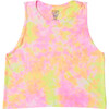 Watercolor Tie Dye Sleeveless Tank, Pink Multi - T-Shirts - 1 - thumbnail