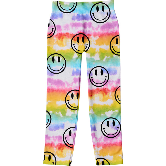 Rainbow Tie Dye Smiley Face Legging - Leggings - 1