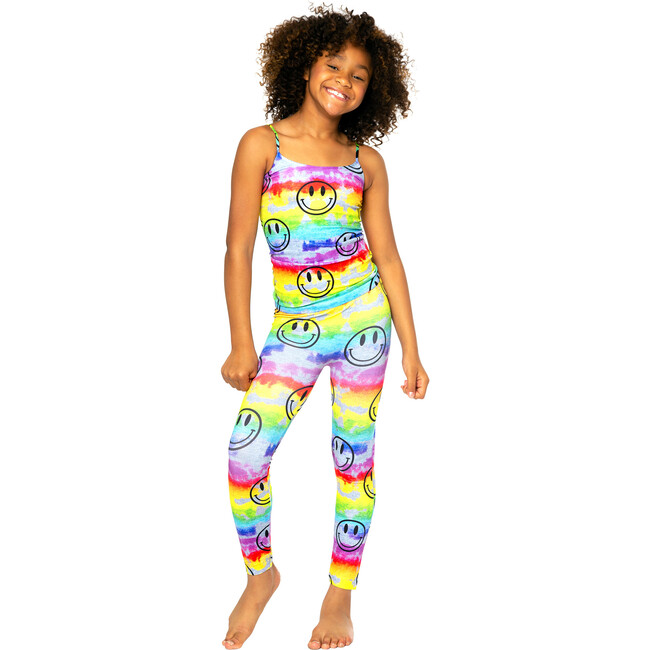 Rainbow Tie Dye Smiley Face Legging - Leggings - 3