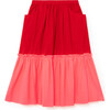 Kawaii Skirt, Red & Pink - Skirts - 1 - thumbnail