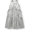Futuristic Sundress, Silver - Dresses - 1 - thumbnail