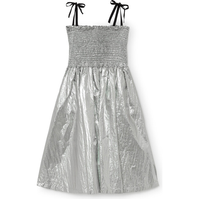 Futuristic Strap Dress, Silver